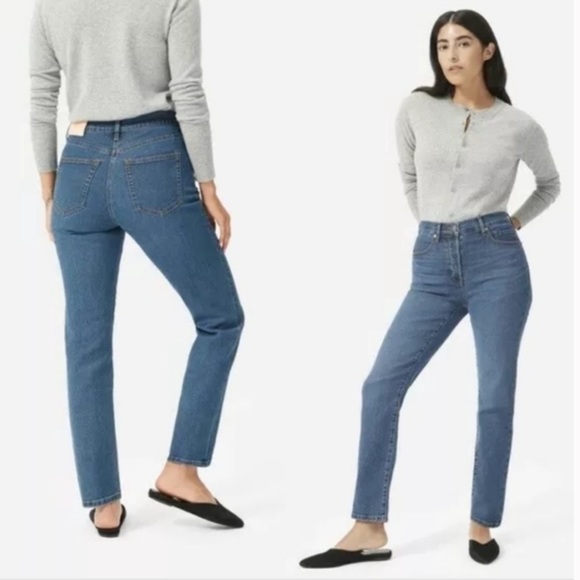 Everlane Denim - Everlane High Rise Slim Straight Jeans